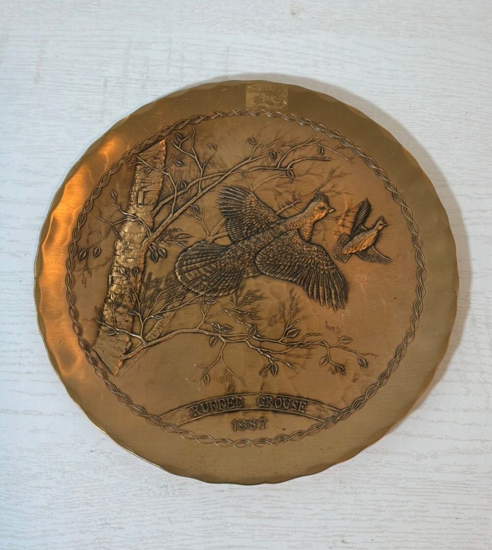 Vintage Wendell August Forge Solid Bronze 1987 Ruffed Grouse